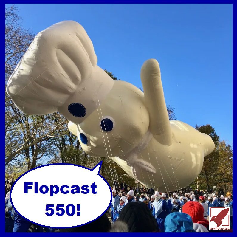 Flopcast 550 Pillsbury Doughboy balloon in the Macy's parade