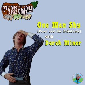 Peter Tork with a hand to his head and waist dramatically